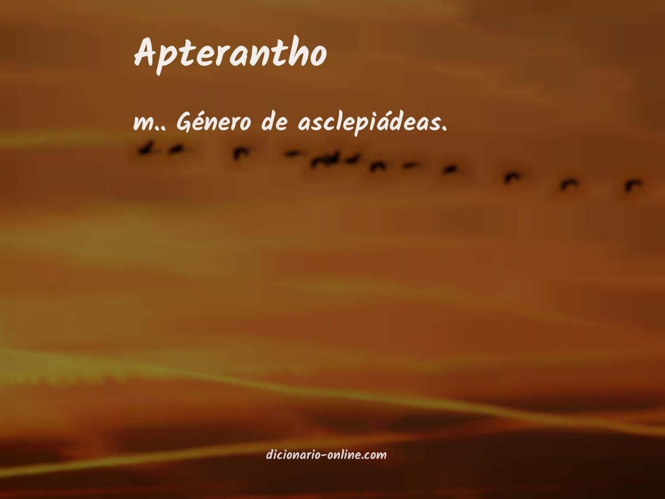 Significado de apterantho