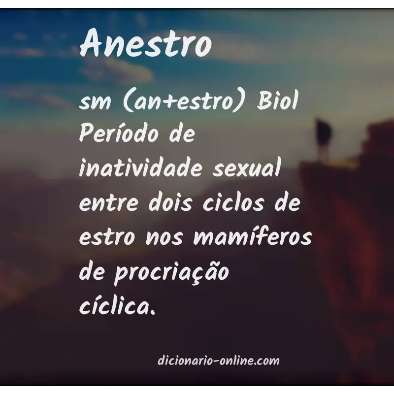 Significado de anestro