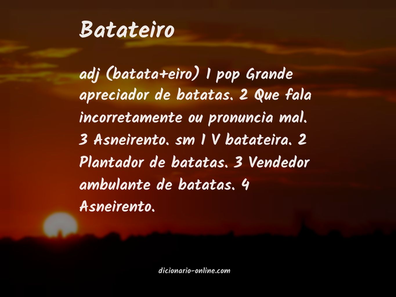 Significado de batateiro