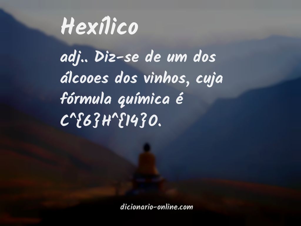 Significado de hexílico