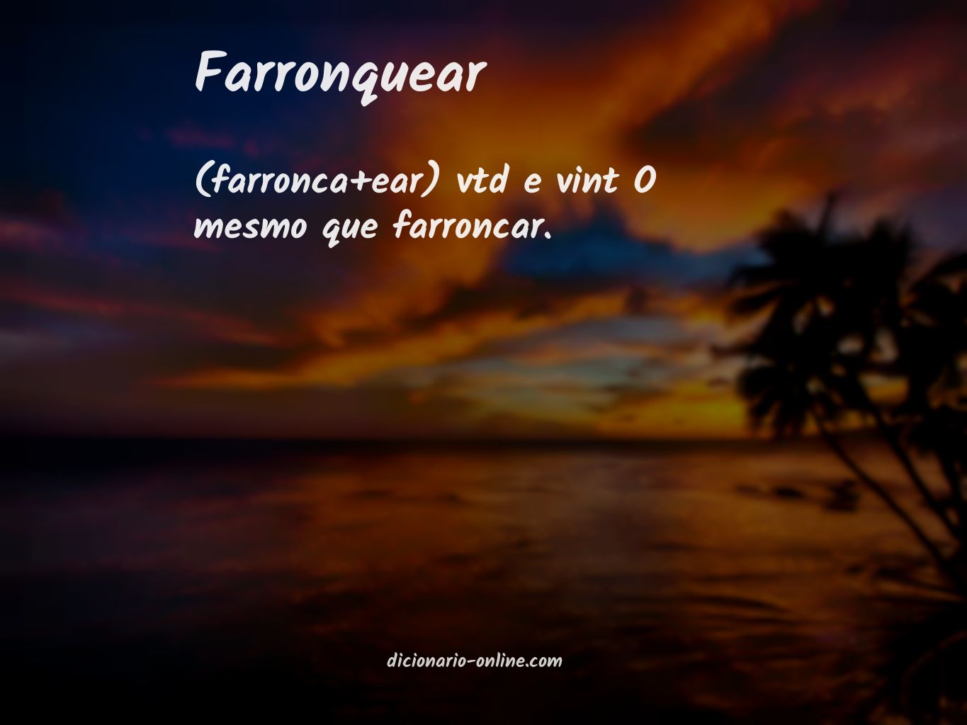 Significado de farronquear