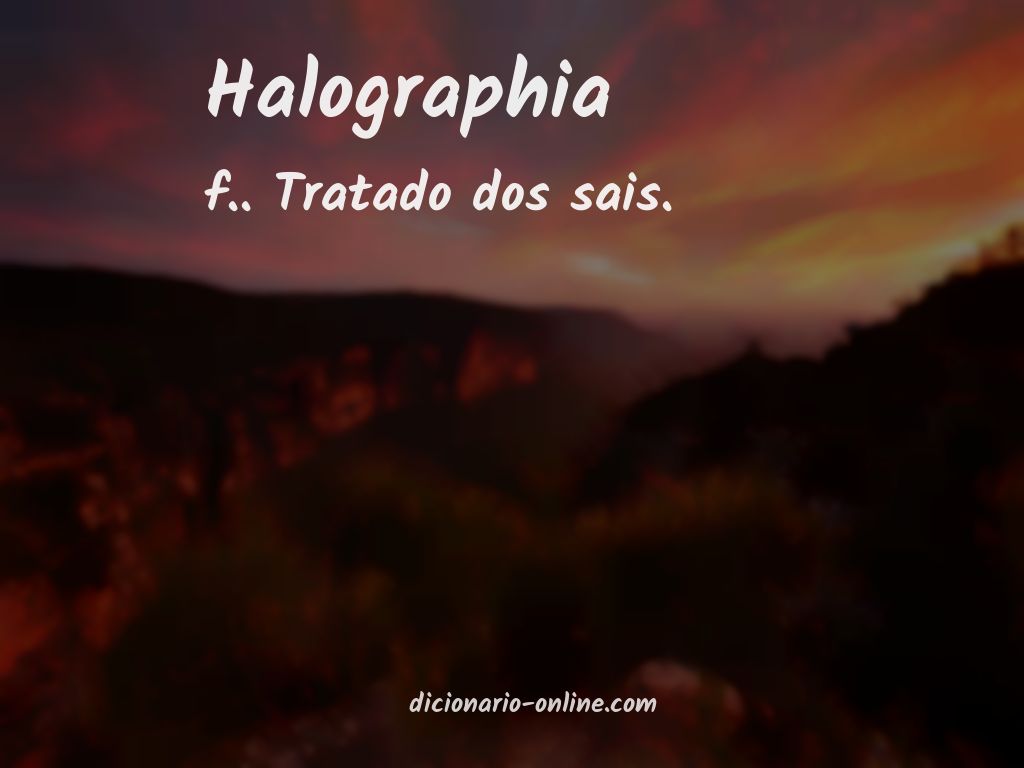 Significado de halographia