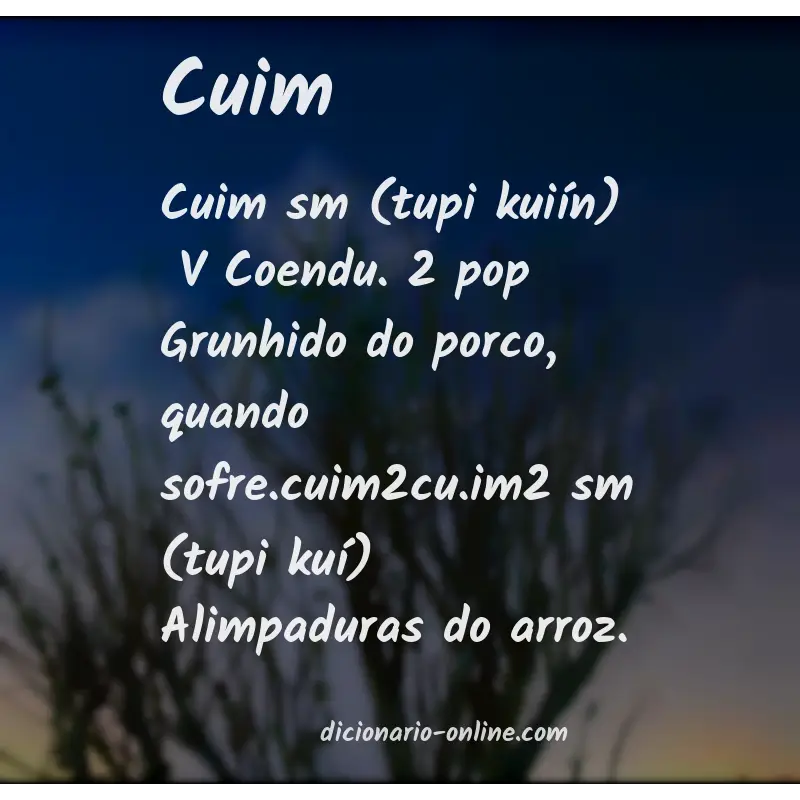 Significado de cuim