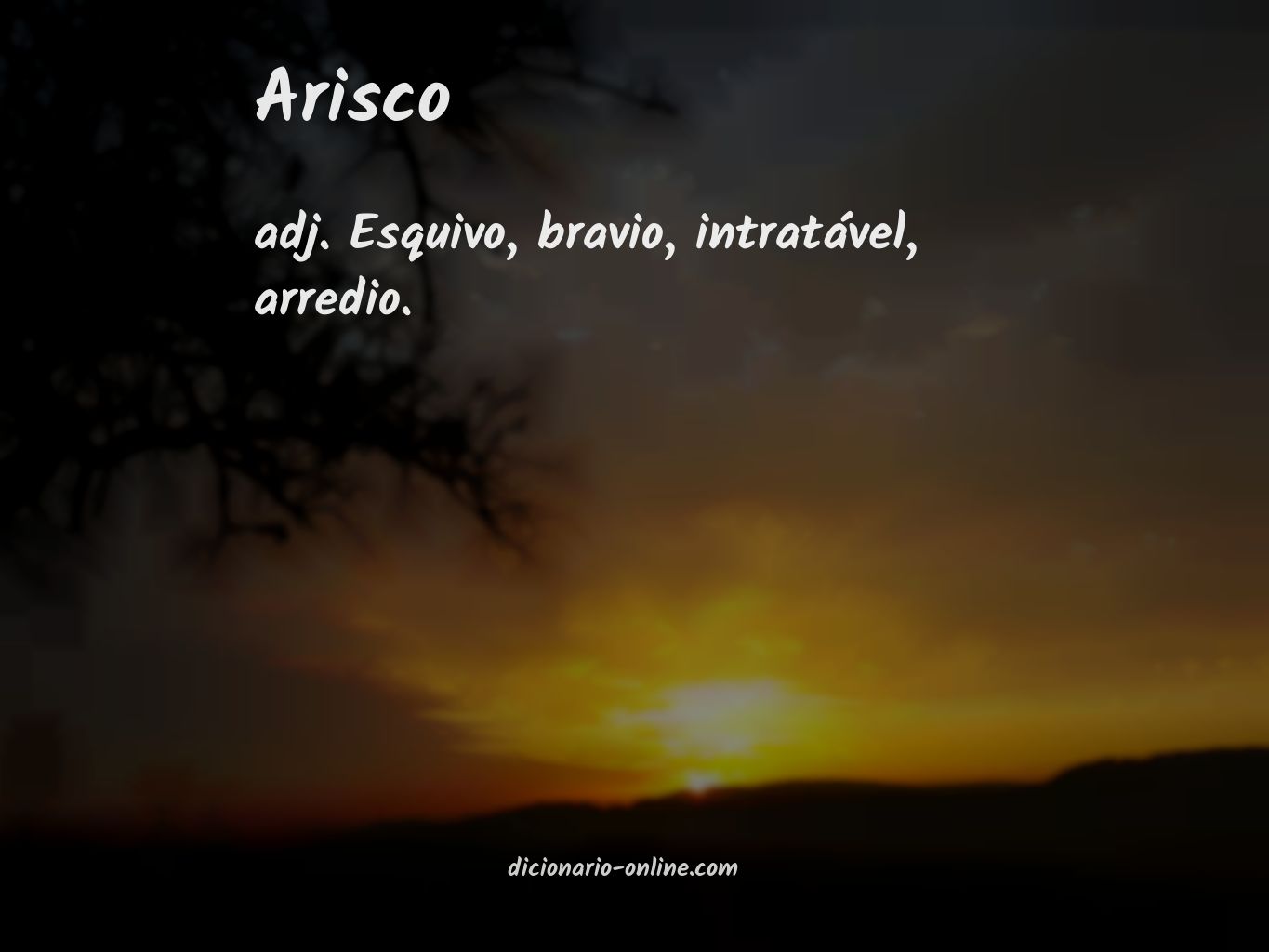 Significado de arisco