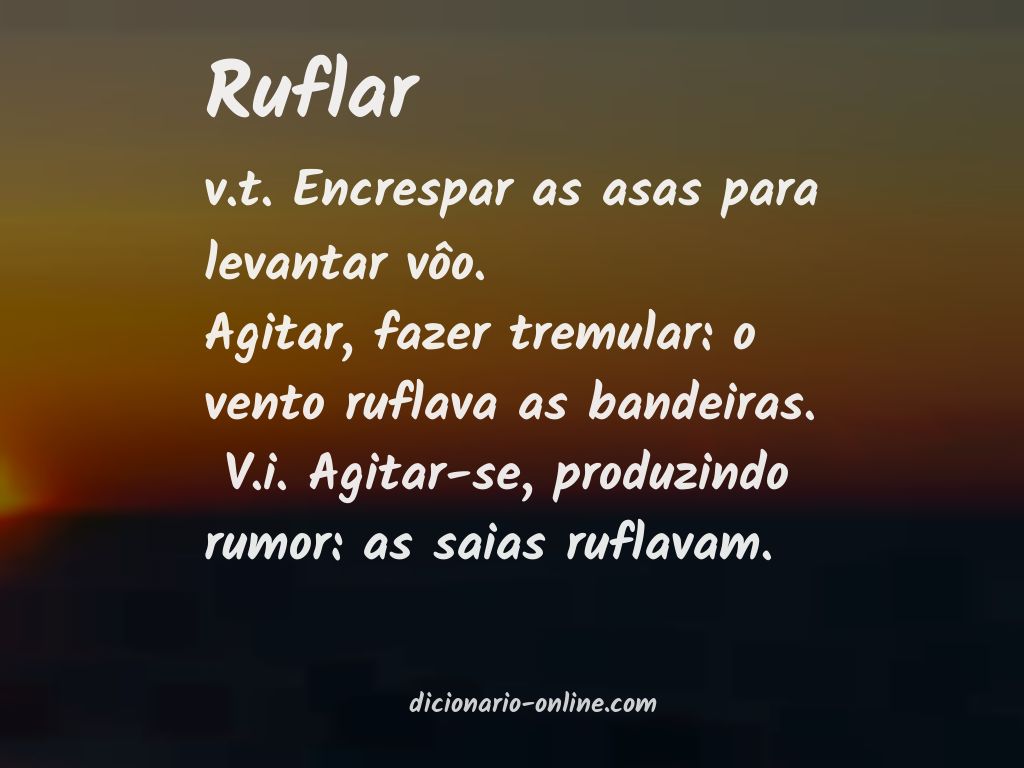 Significado de ruflar