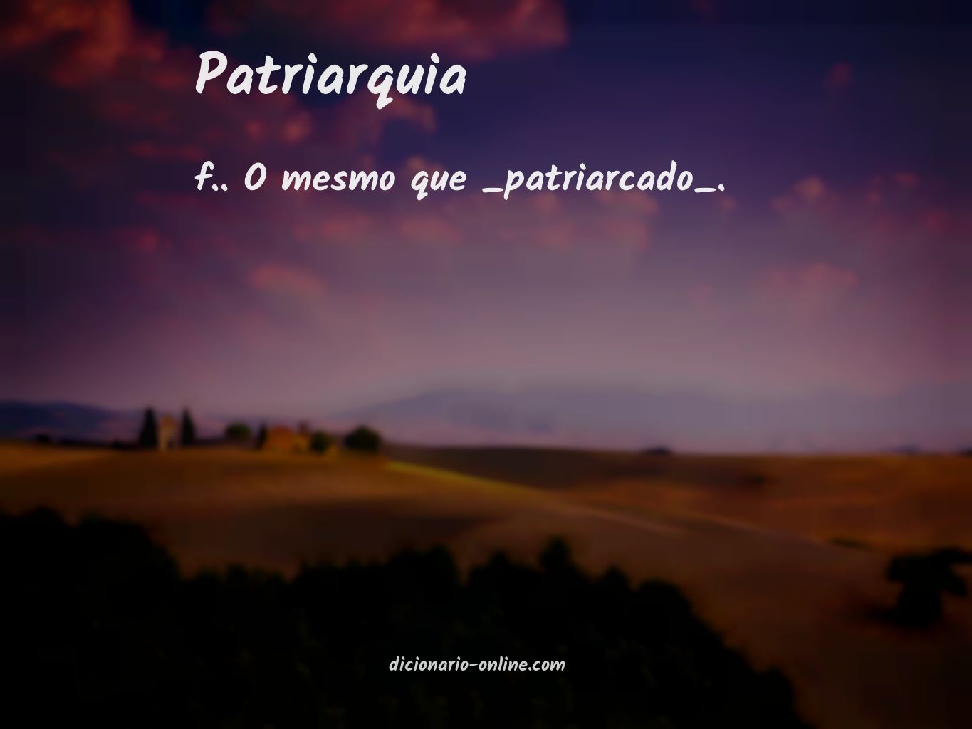 Significado de patriarquia