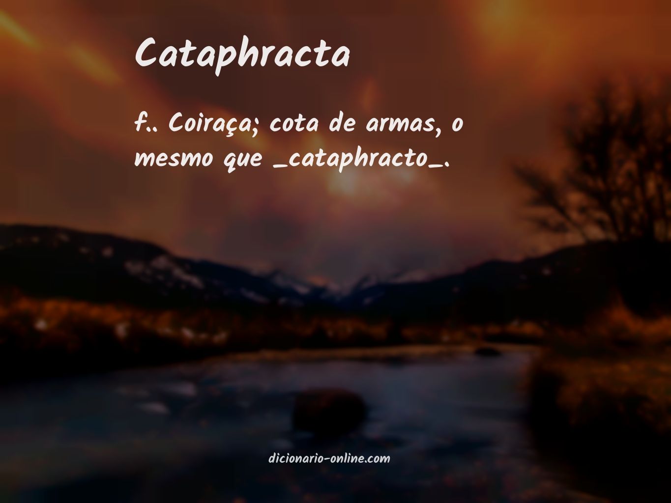 Significado de cataphracta