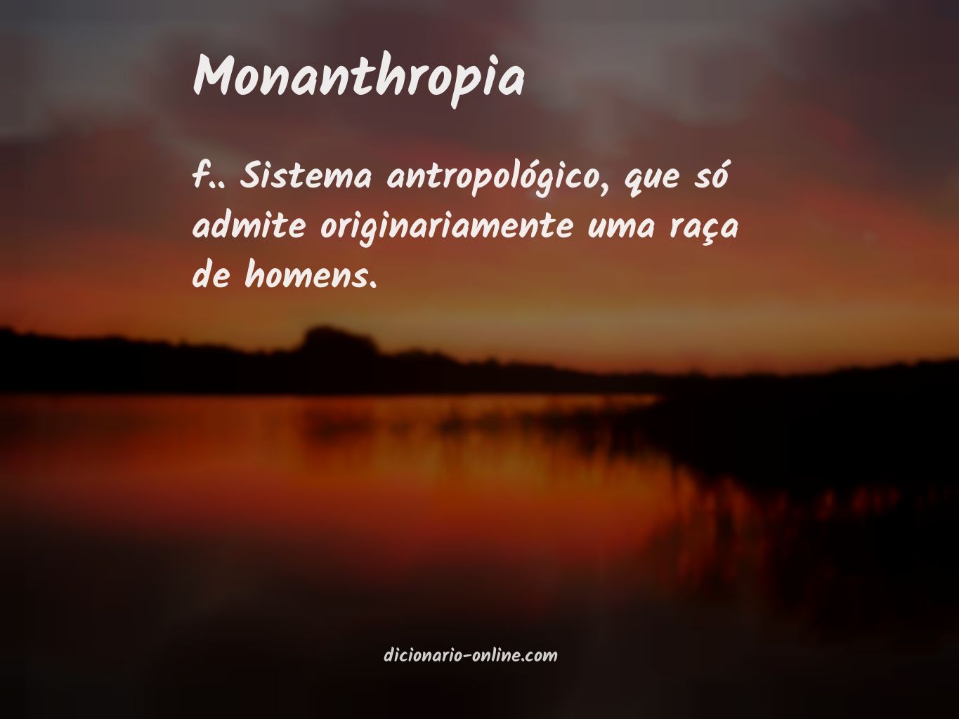 Significado de monanthropia