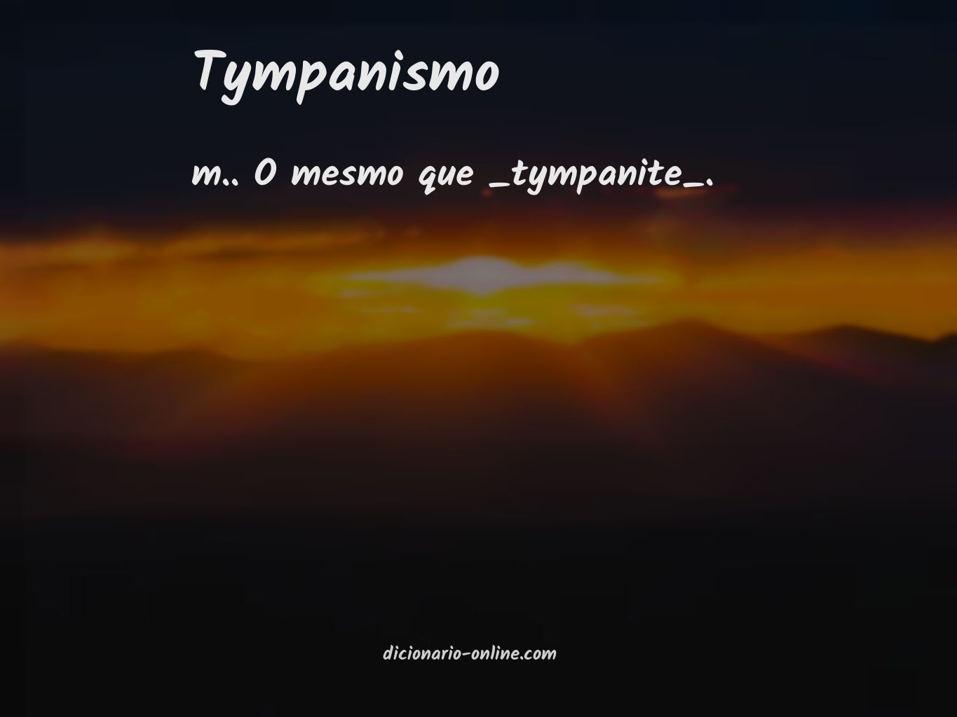 Significado de tympanismo