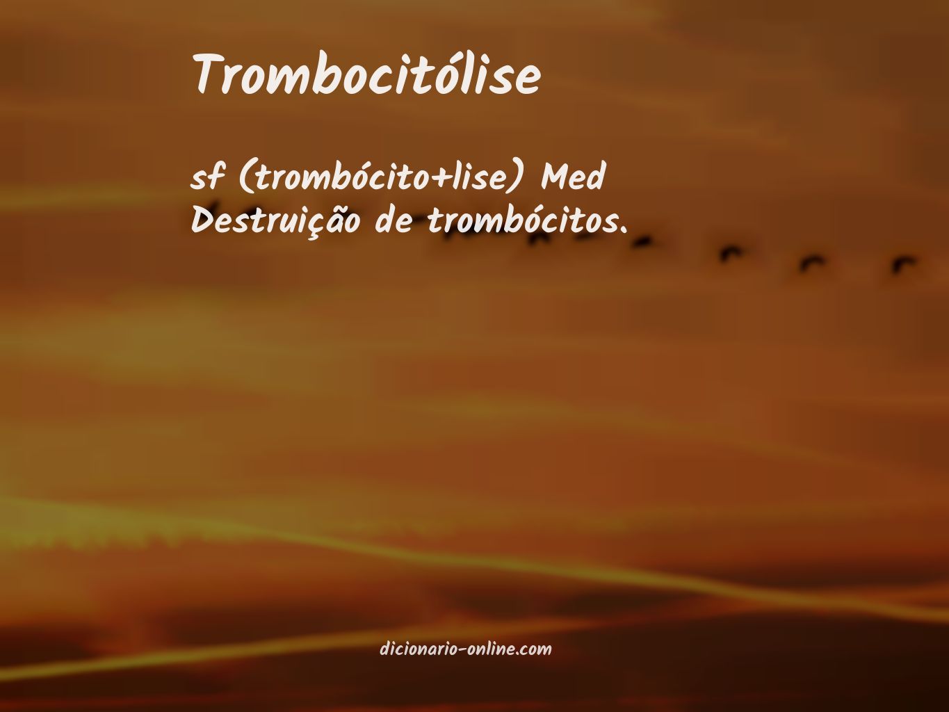 Significado de trombocitólise
