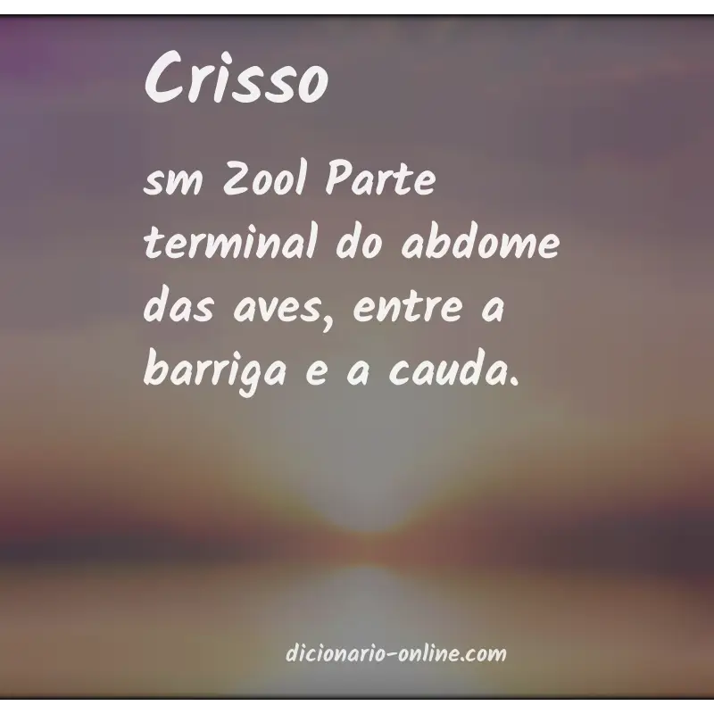 Significado de crisso