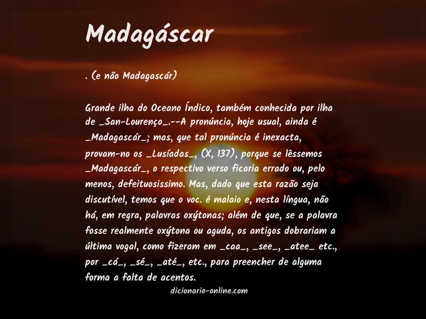 Significado de madagáscar