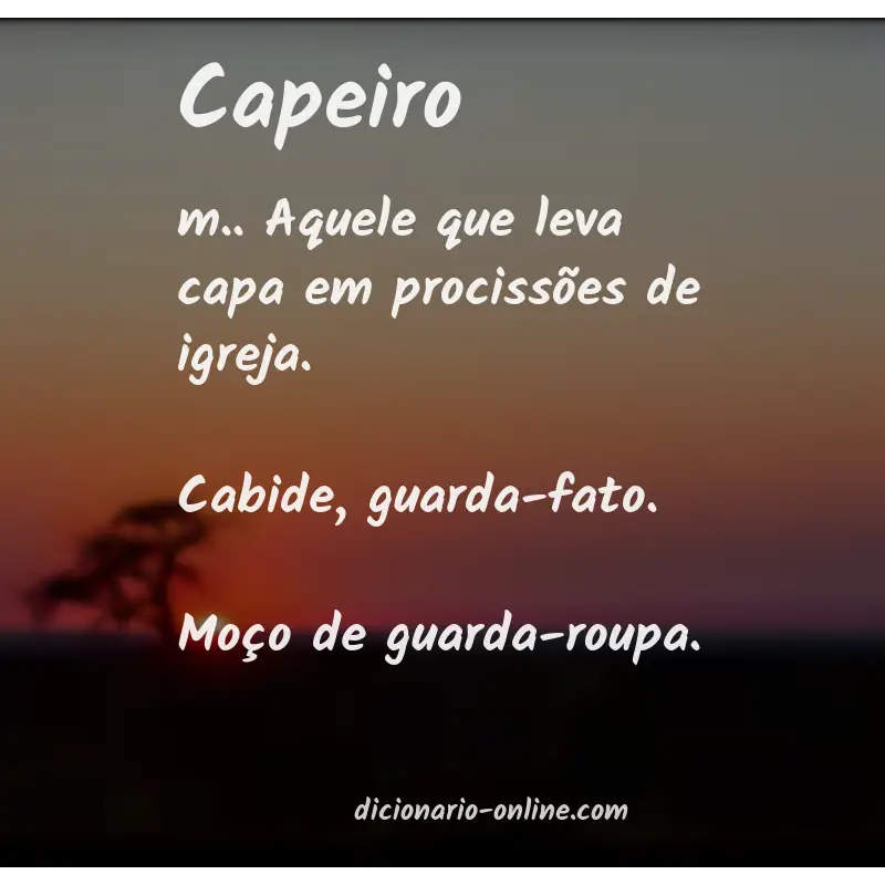 Significado de capeiro
