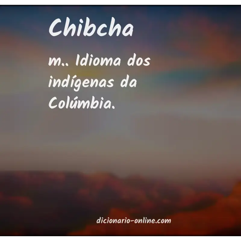 Significado de chibcha