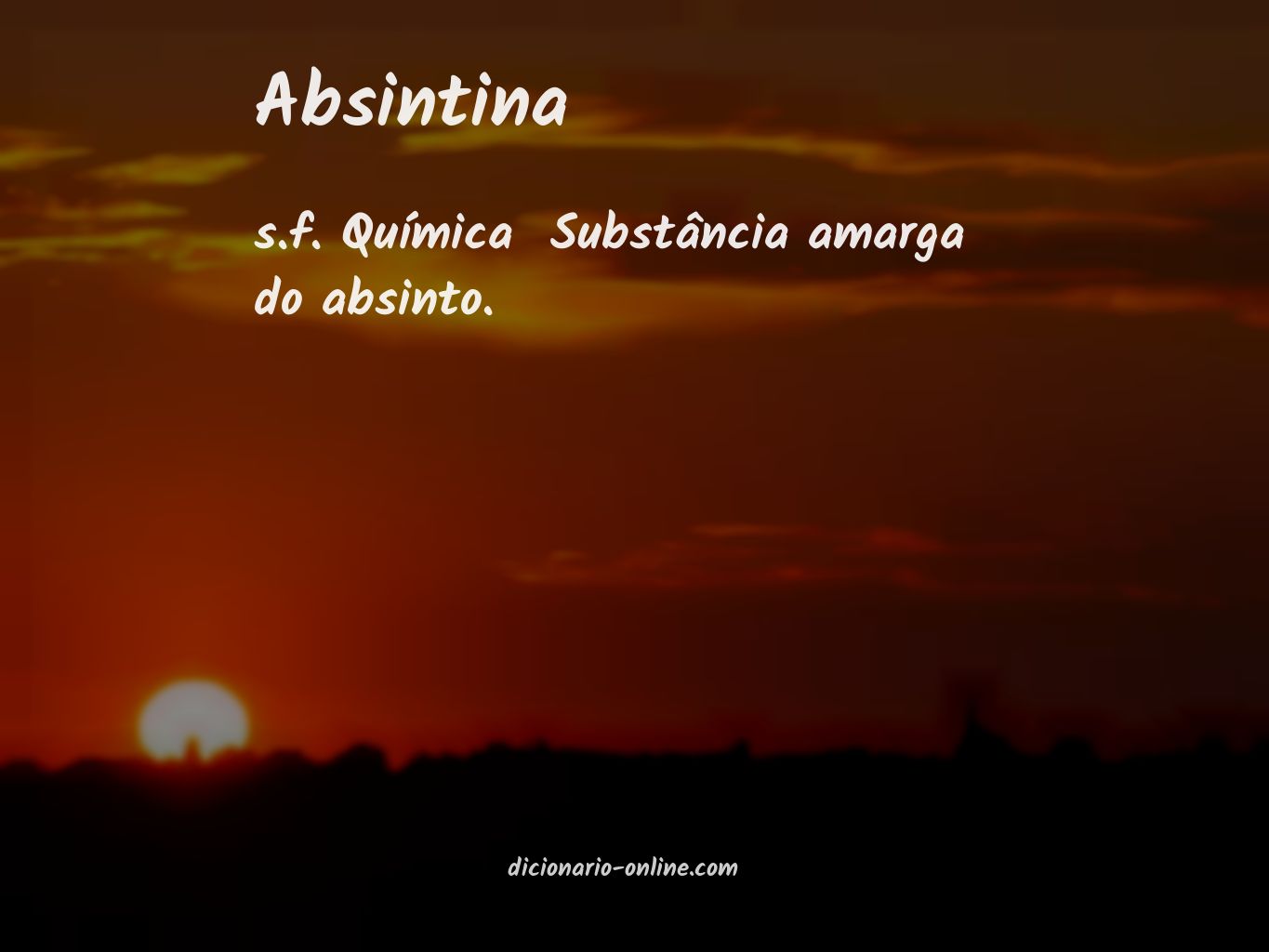 Significado de absintina