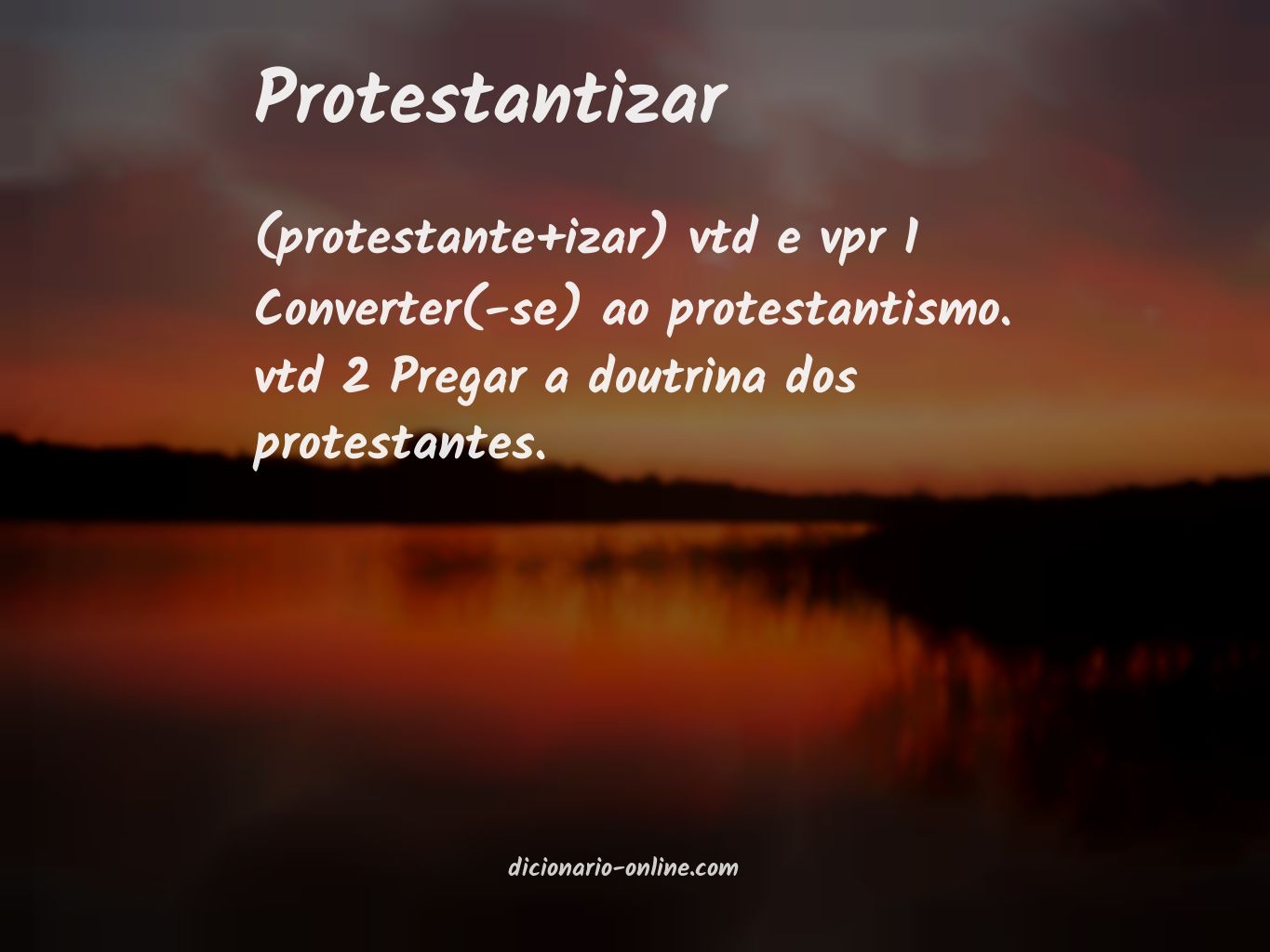 Significado de protestantizar