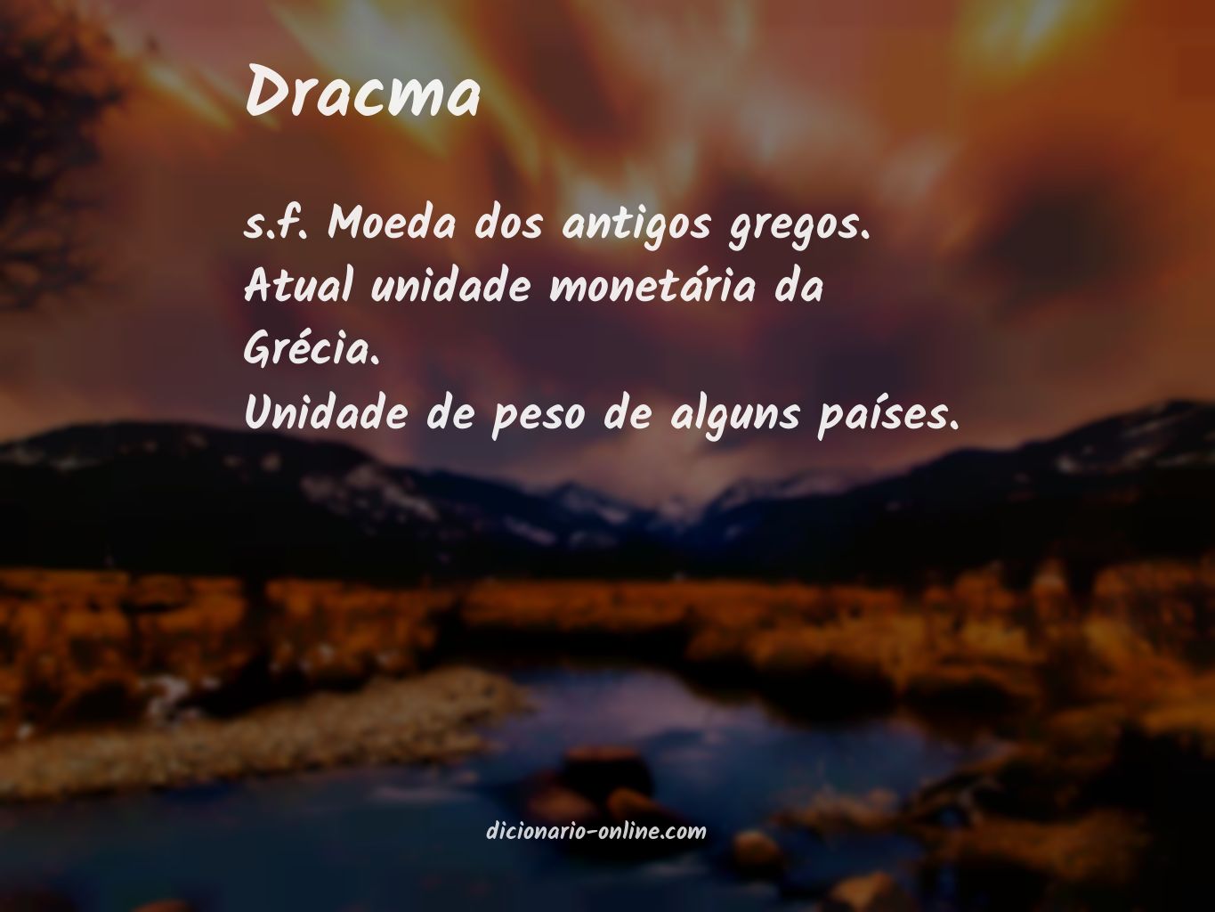 Significado de dracma