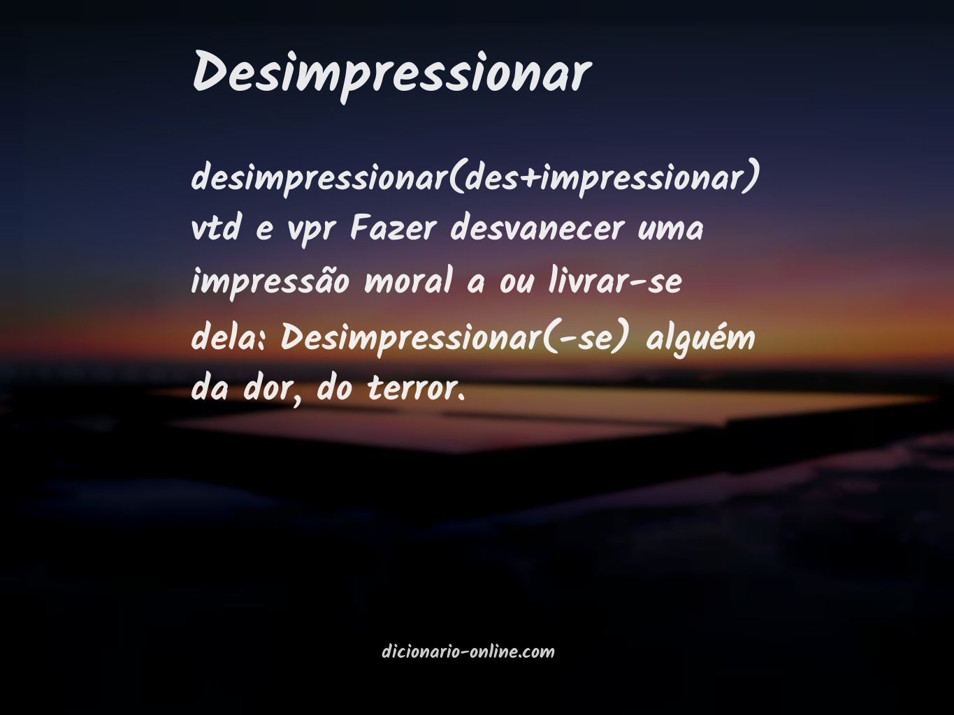 Significado de desimpressionar