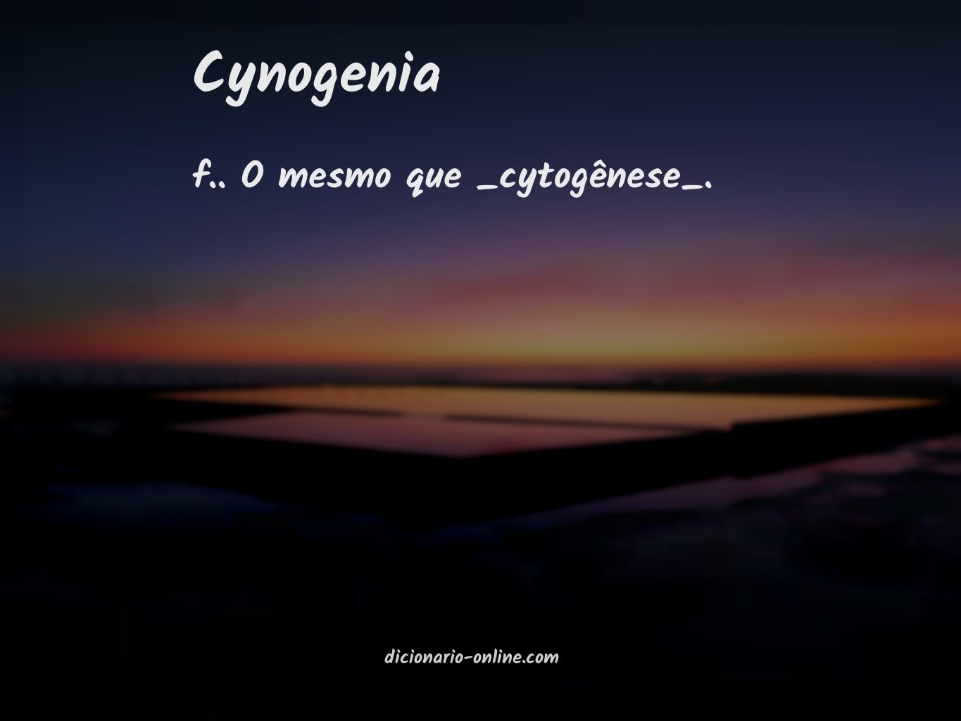 Significado de cynogenia