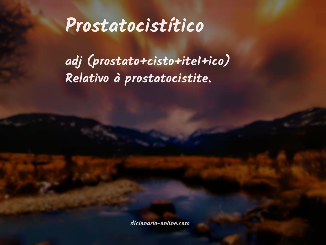 Significado de prostatocistítico