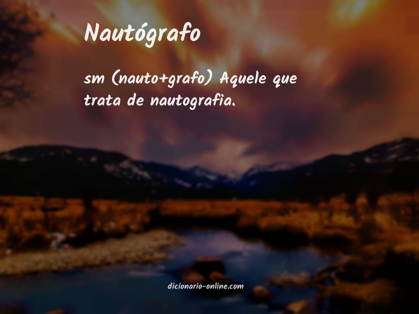 Significado de nautógrafo