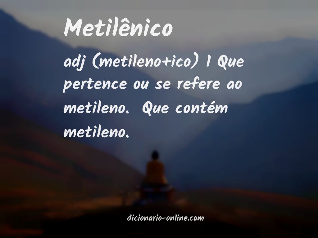 Significado de metilênico