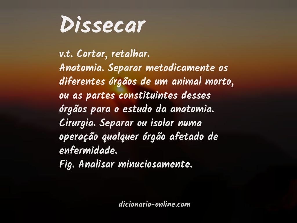 Significado de dissecar