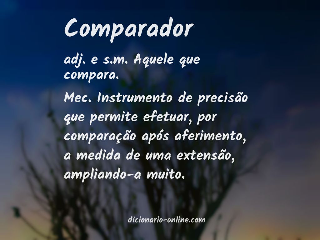 Significado de comparador