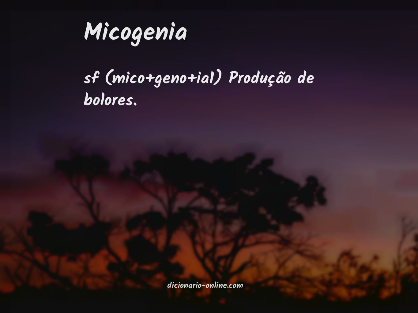 Significado de micogenia