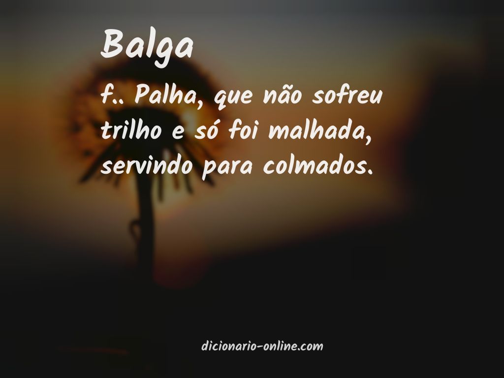 Significado de balga