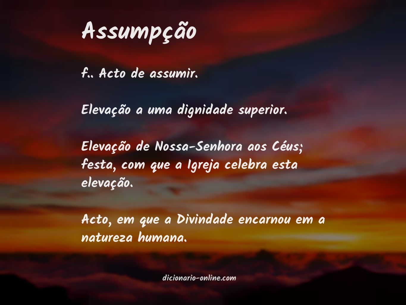 Significado de assumpção