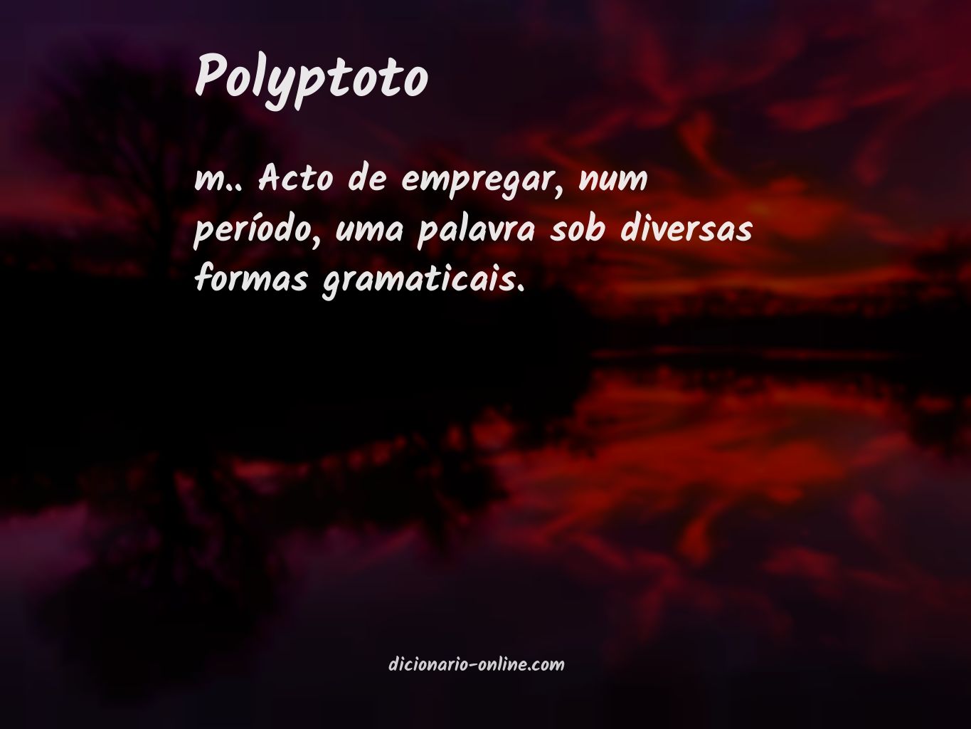 Significado de polyptoto