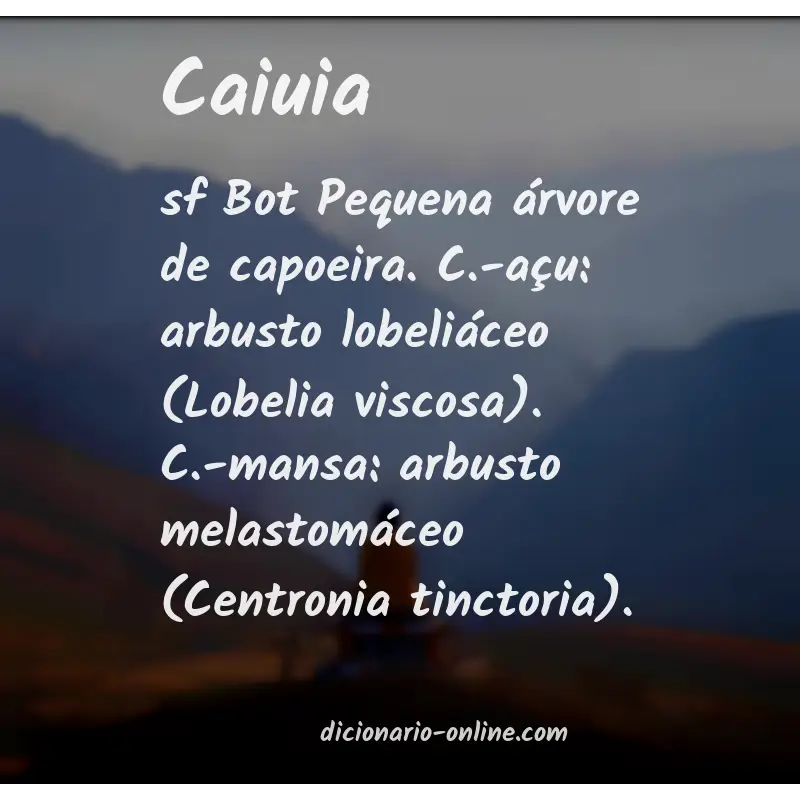 Significado de caiuia