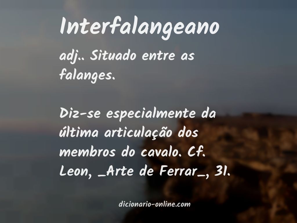 Significado de interfalangeano