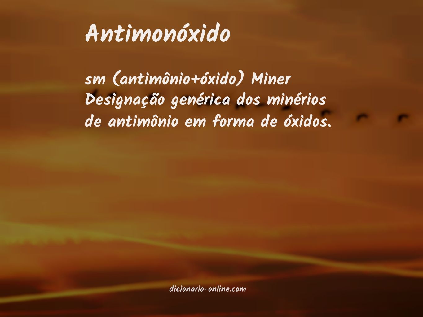 Significado de antimonóxido