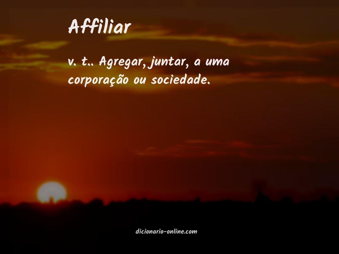 Significado de affiliar