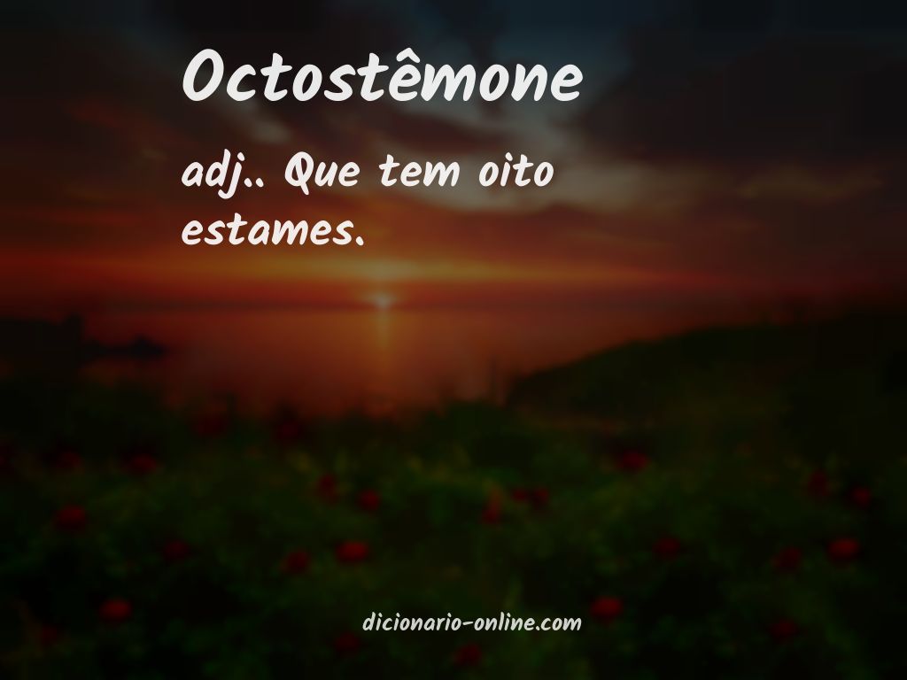 Significado de octostêmone