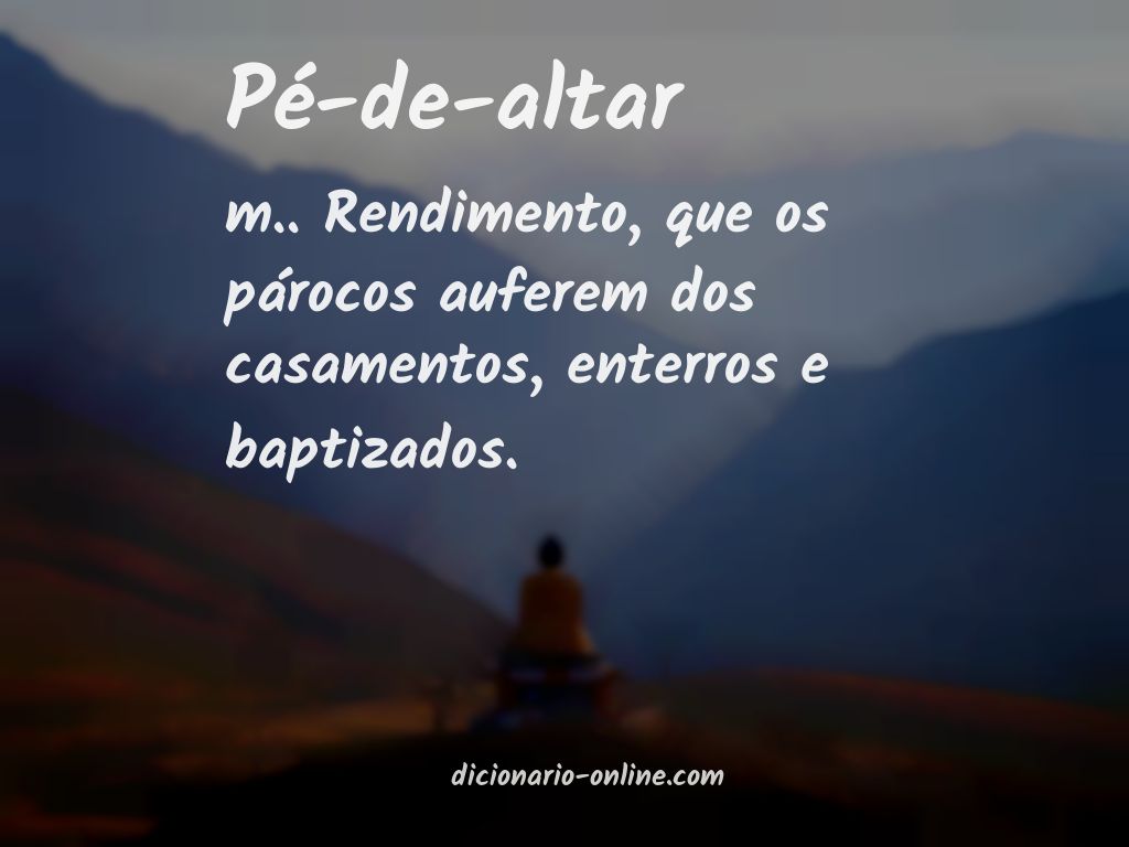 Significado de pé-de-altar