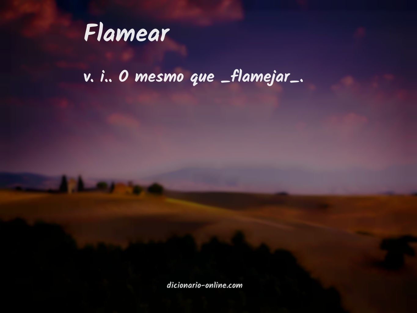 Significado de flamear