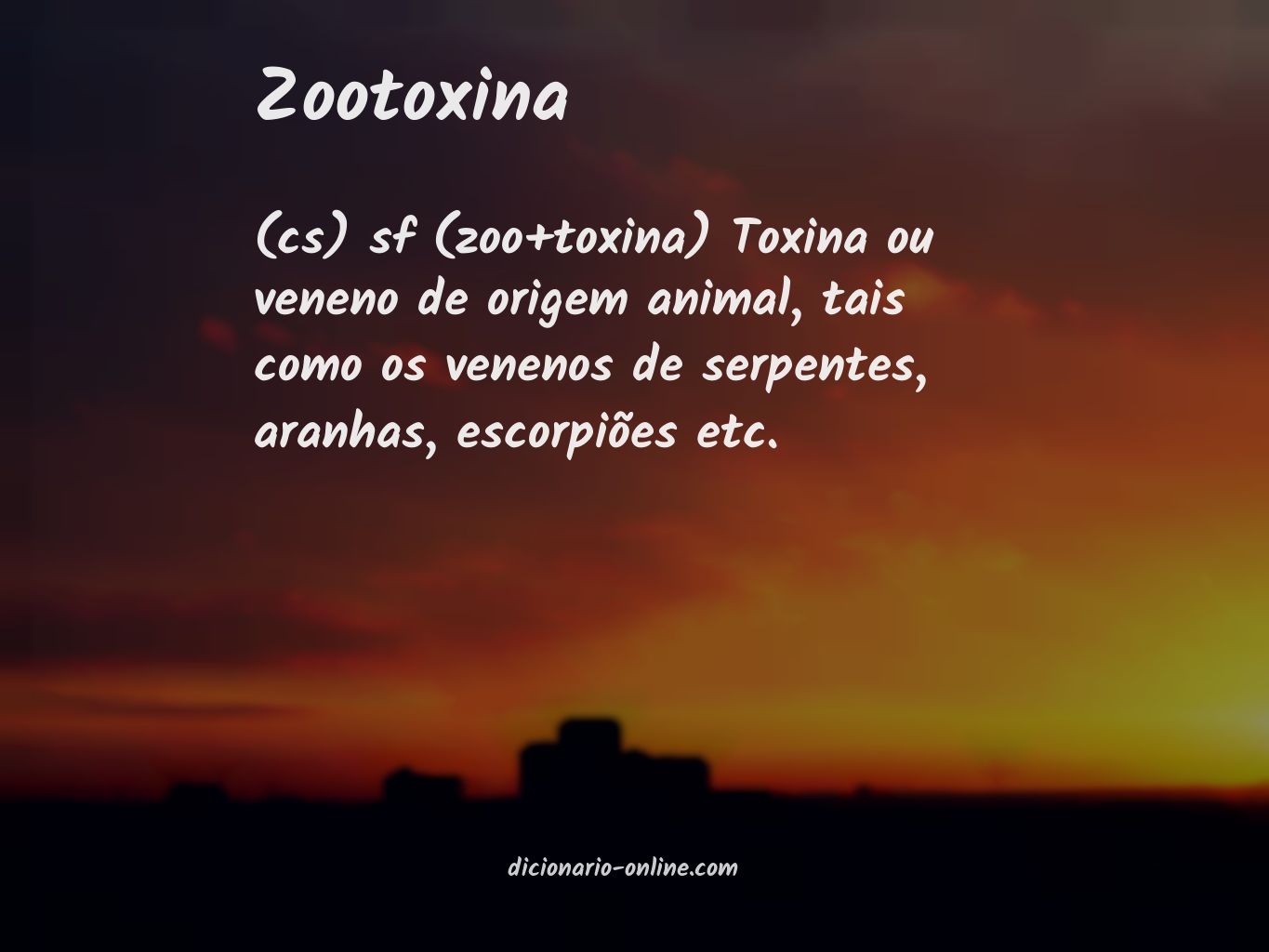 Significado de zootoxina