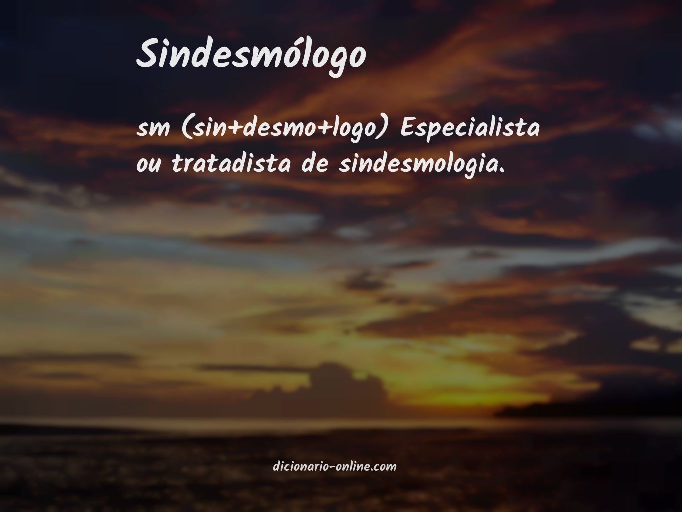 Significado de sindesmólogo