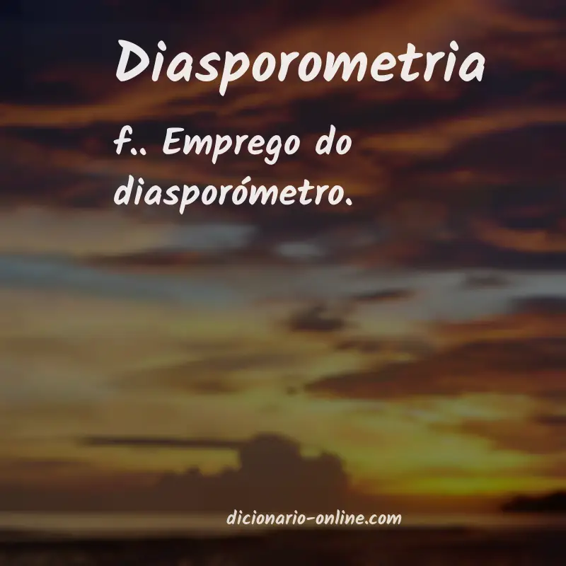 Significado de diasporometria
