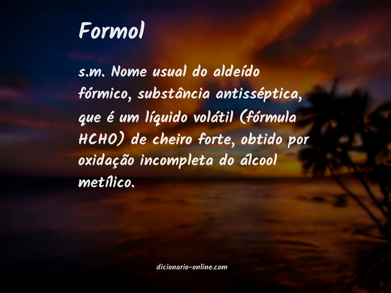 Significado de formol