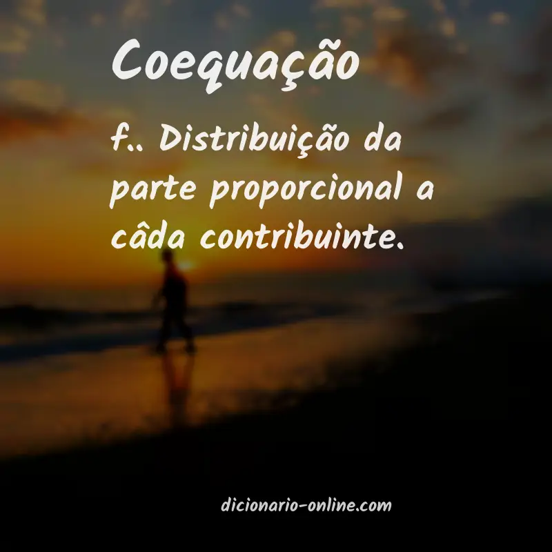Significado de coequação