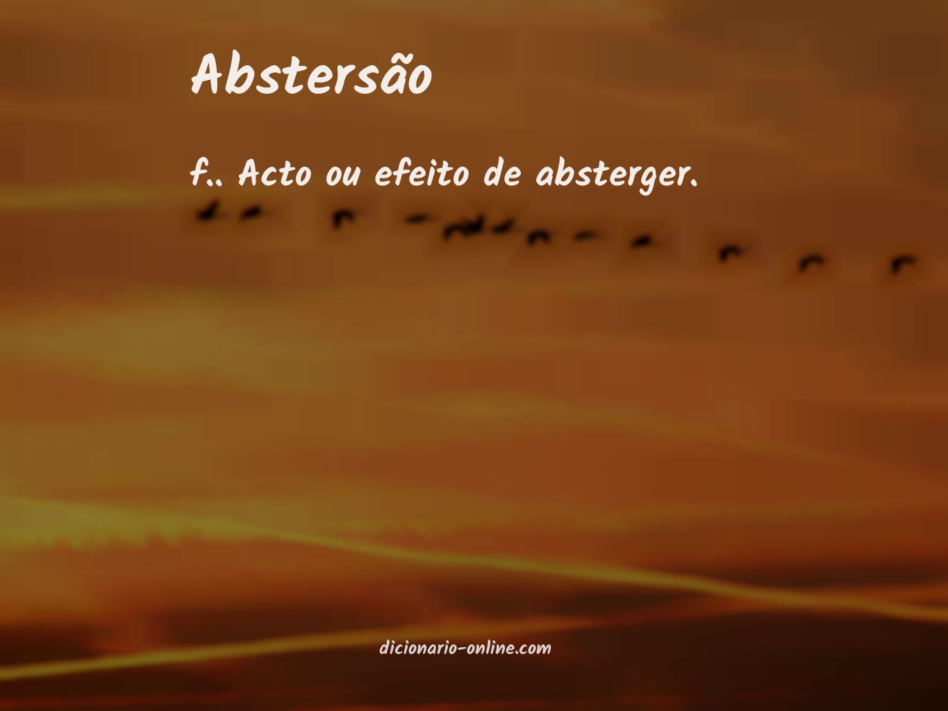 Significado de abstersão