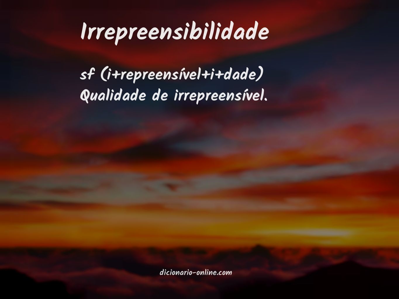 Significado de irrepreensibilidade