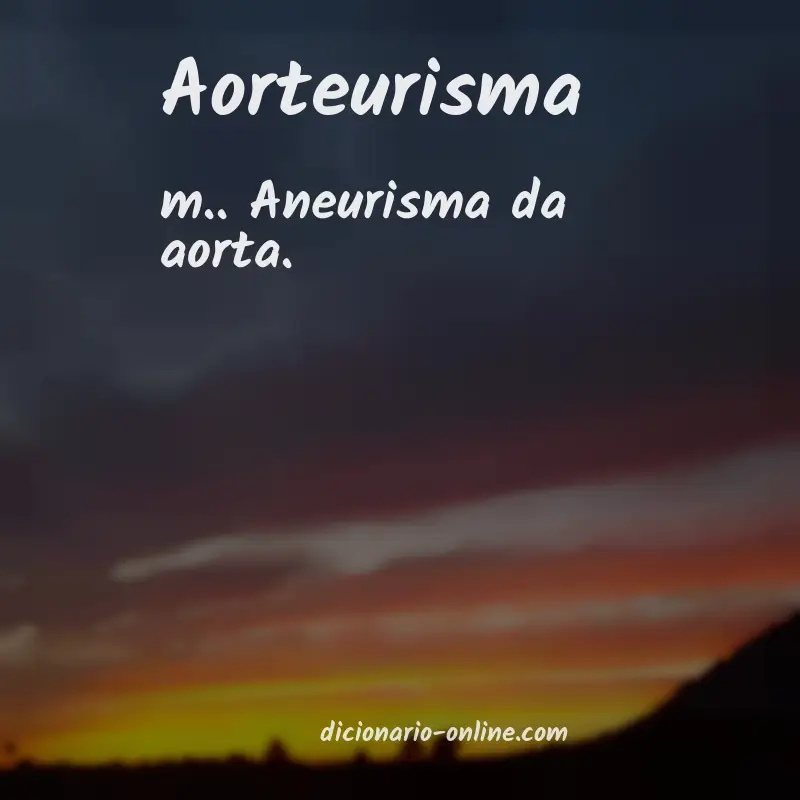Significado de aorteurisma