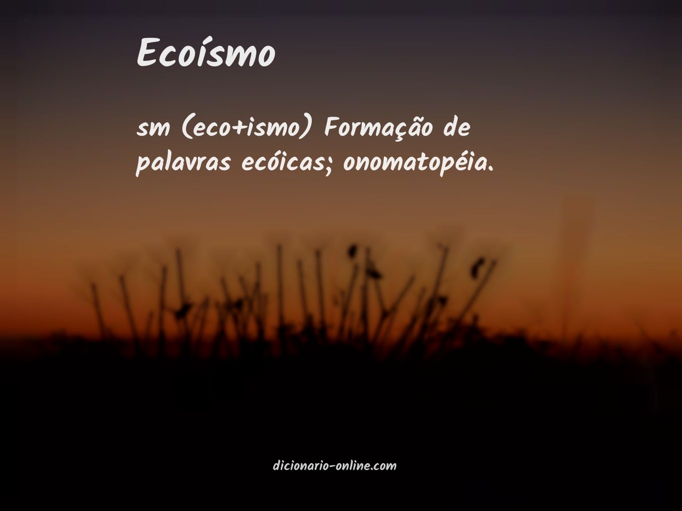 Significado de ecoísmo