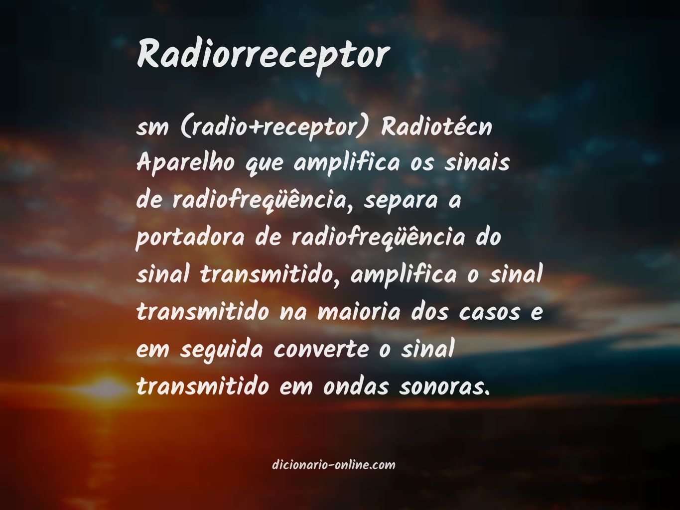 Significado de radiorreceptor