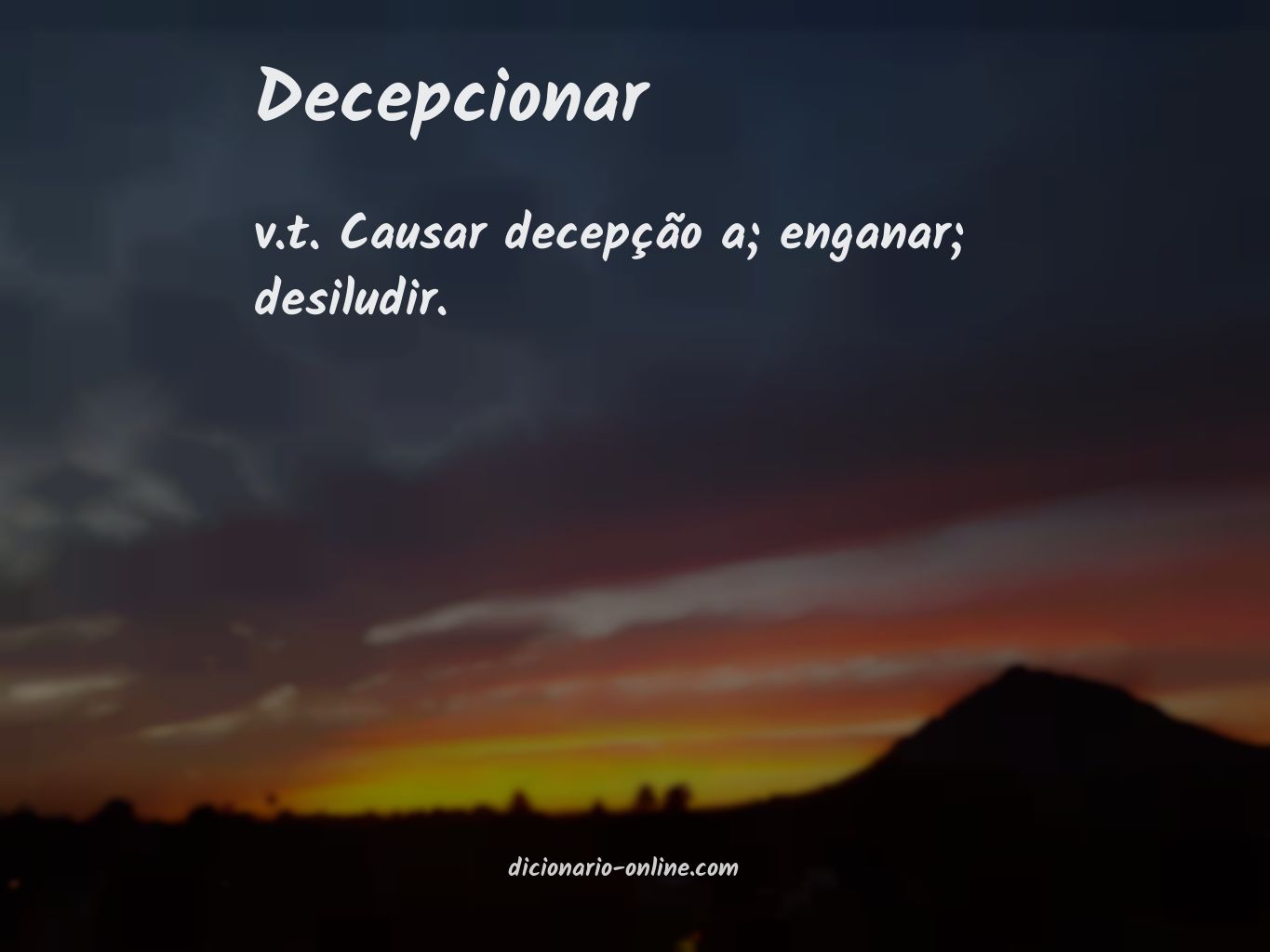 Significado de decepcionar